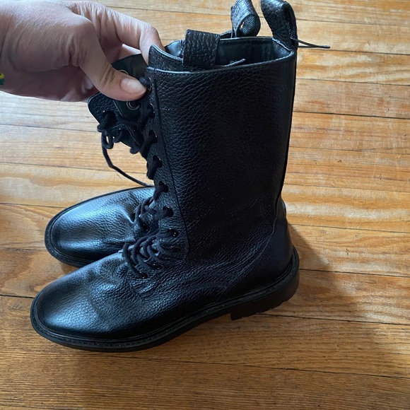 Zara leather combat boots - Picture 1 of 6